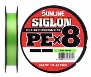 02 Шнур Sunline Siglon PE x8 5lb салатный 150m.